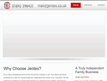 Tablet Screenshot of jentex.co.uk